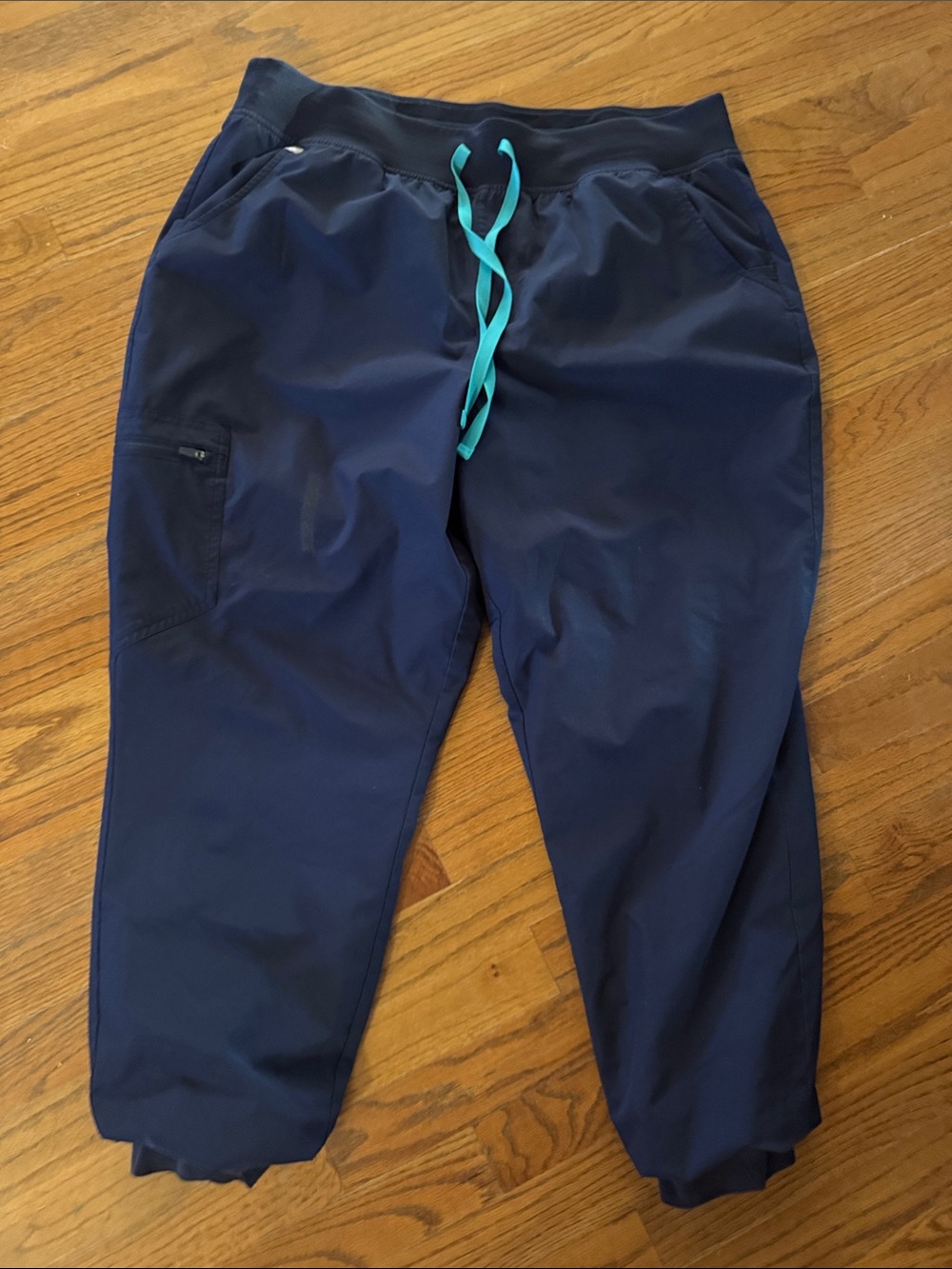 Figs Men's Navy Joggers with Teal Drawstring size XXL